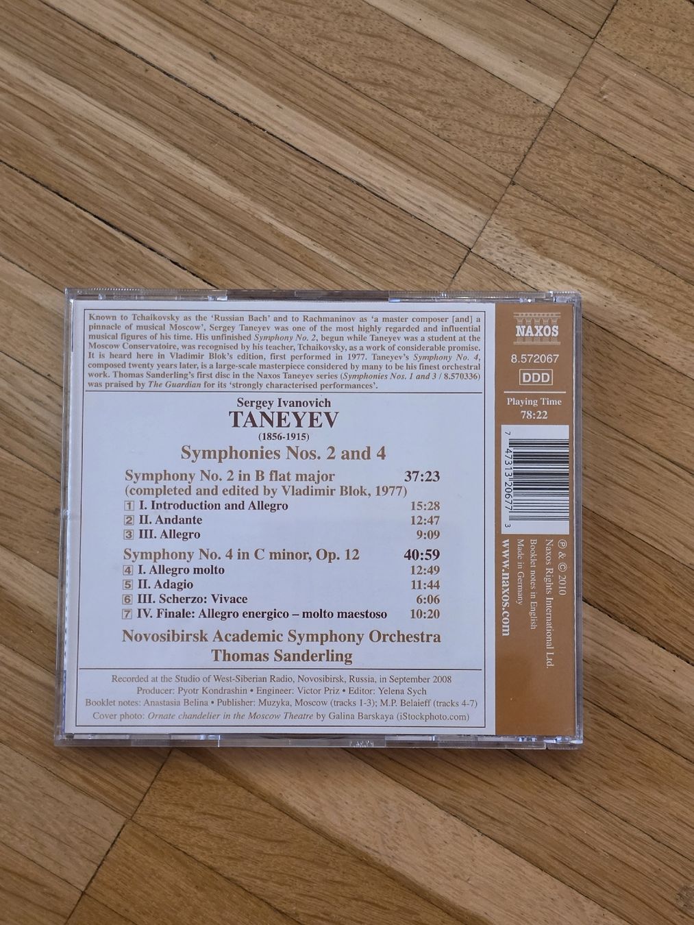 CDs: CD:  Sergey Taneyev Symphonies Nos. 2 and 4 – D'occasion à Aesch BL par immon 1