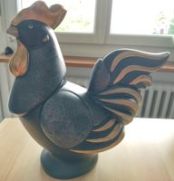 GILDE Handwerk Design-Figur Hahn XL – Keramik / schwarz-gold