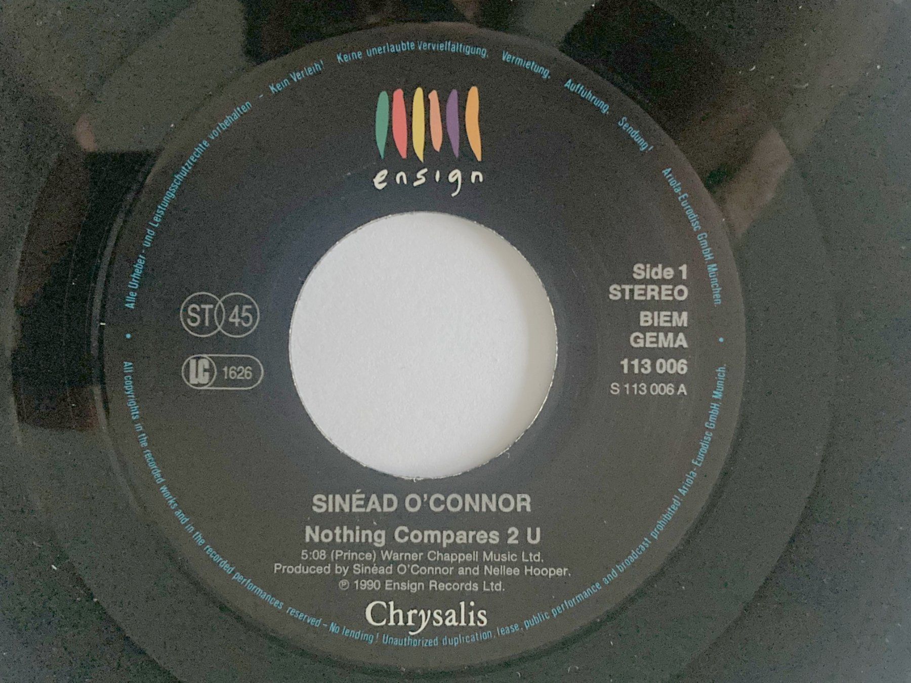 Vinyles: SINEAD O'CONNOR - NOTHING COMPARES 2 U – D'occasion à Bottens par hotter-than-hell 2