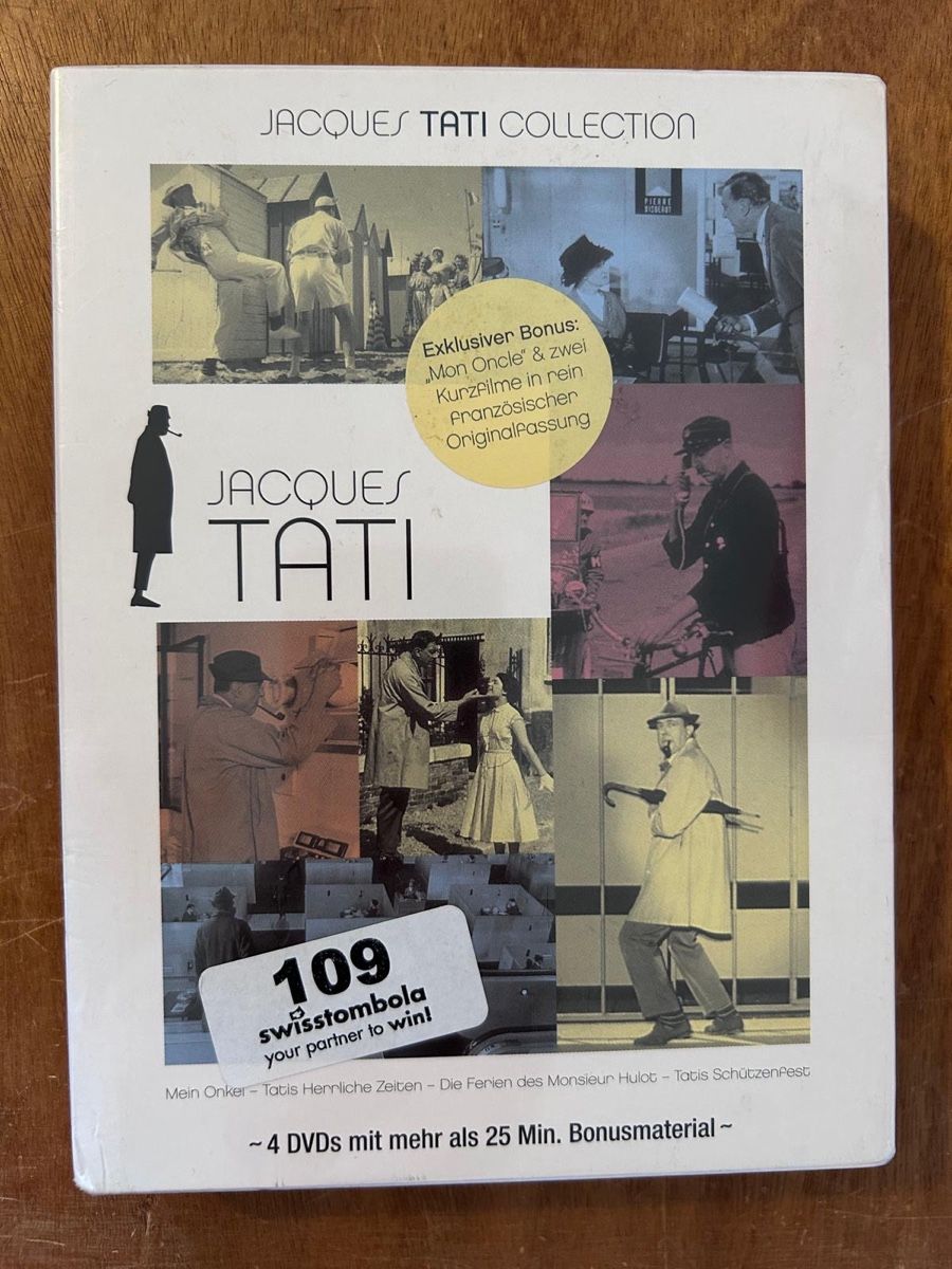 Tutti i DVDs: Jacques Tati Collection 4 DVDs. neu – Nuovo e nell'imballaggio originale da Zürich venduto da WWehrle