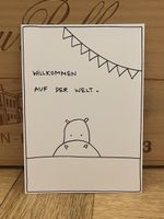 Geburtskarte Hippo