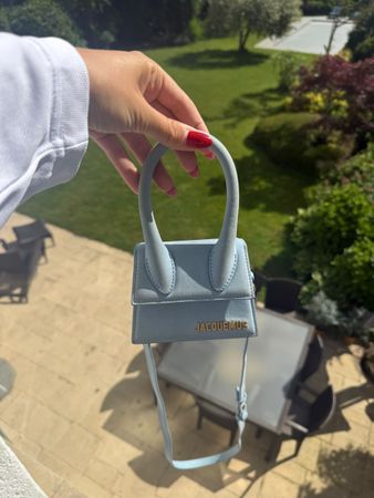 Sac Jacquemus Le Chiquito – Suède bleu ciel