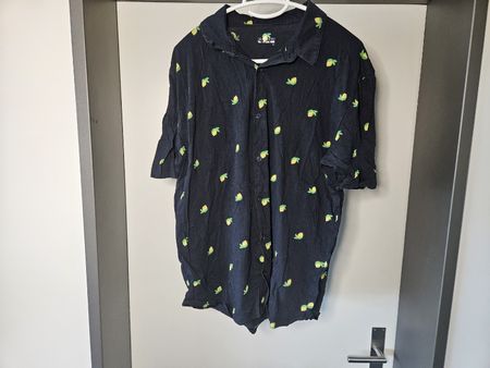 Sommerliches Herrenoberteil mit Zitronenprint Gr. XL