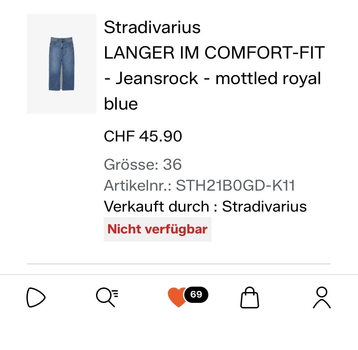 Stradivarius Gonne: Stradivarius Jeansrock 36 – Usato da Seengen venduto da sa_land 8