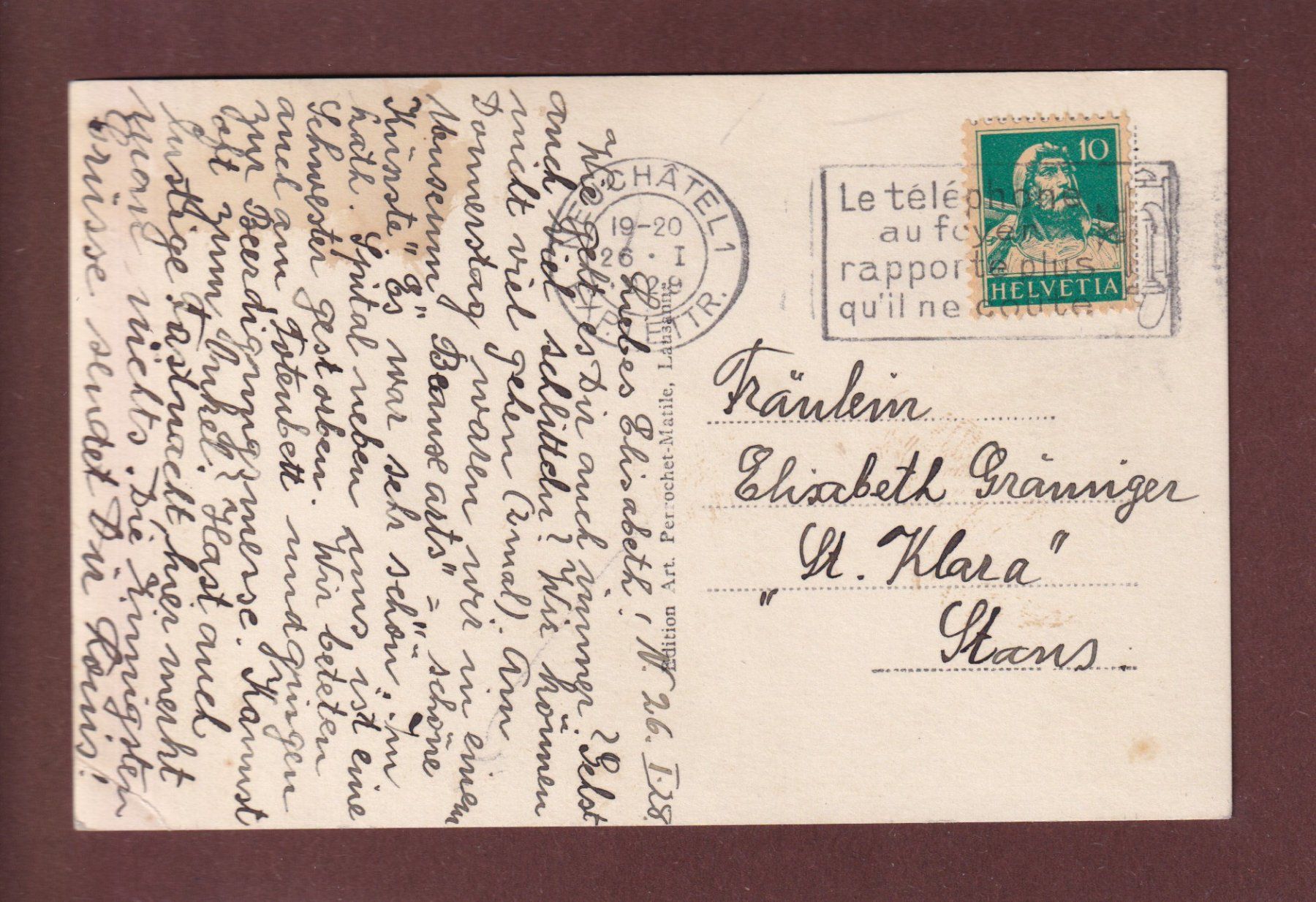Cartoline postali: NEUCHÂTEL - Le Port - 1928 – Usato da Pully venduto da nicecards 1