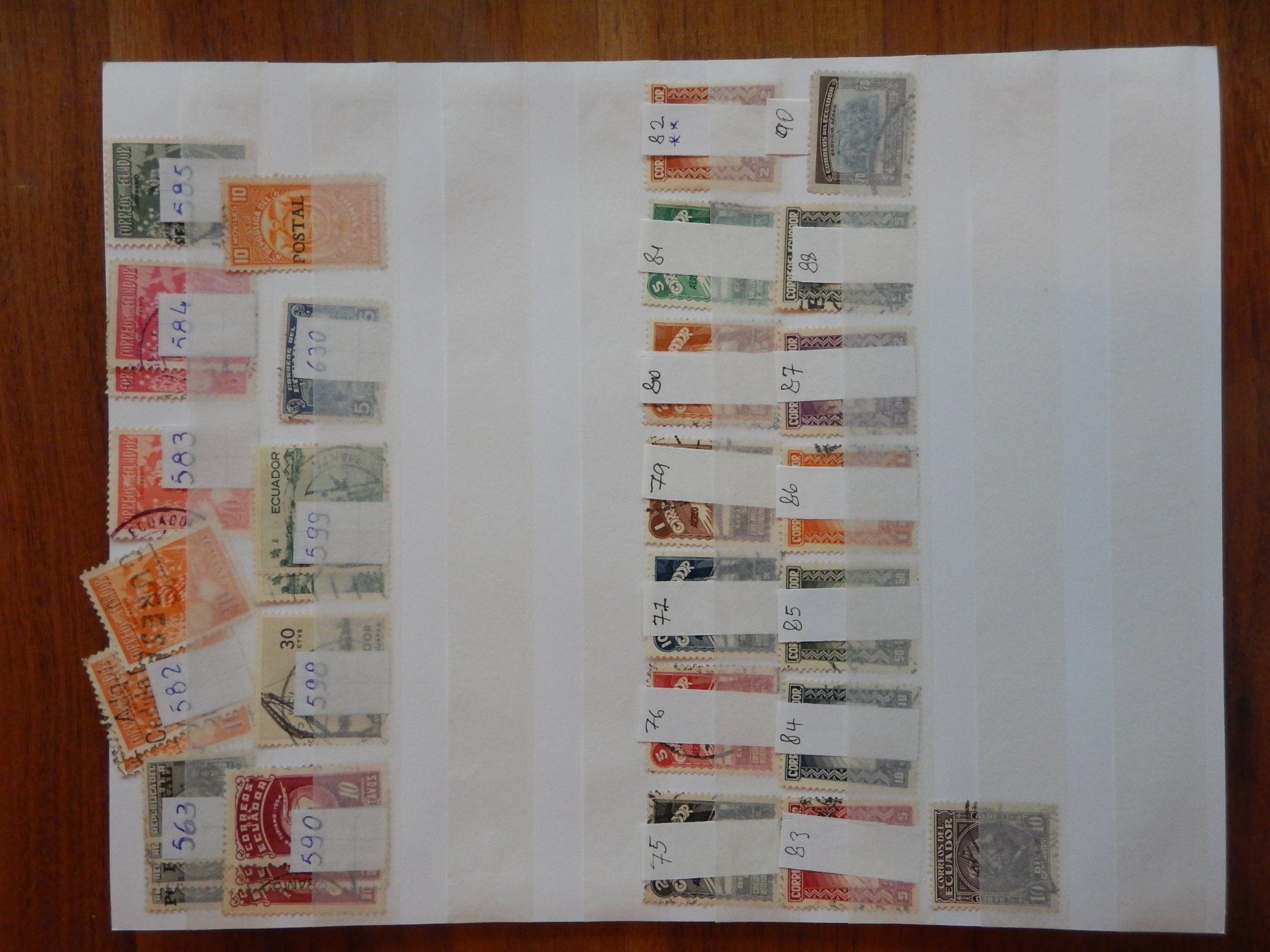 Alle Briefmarken: Ecuador Sammlung auf 5 Seiten – Gebraucht aus Zürich von Muehlekauf 2