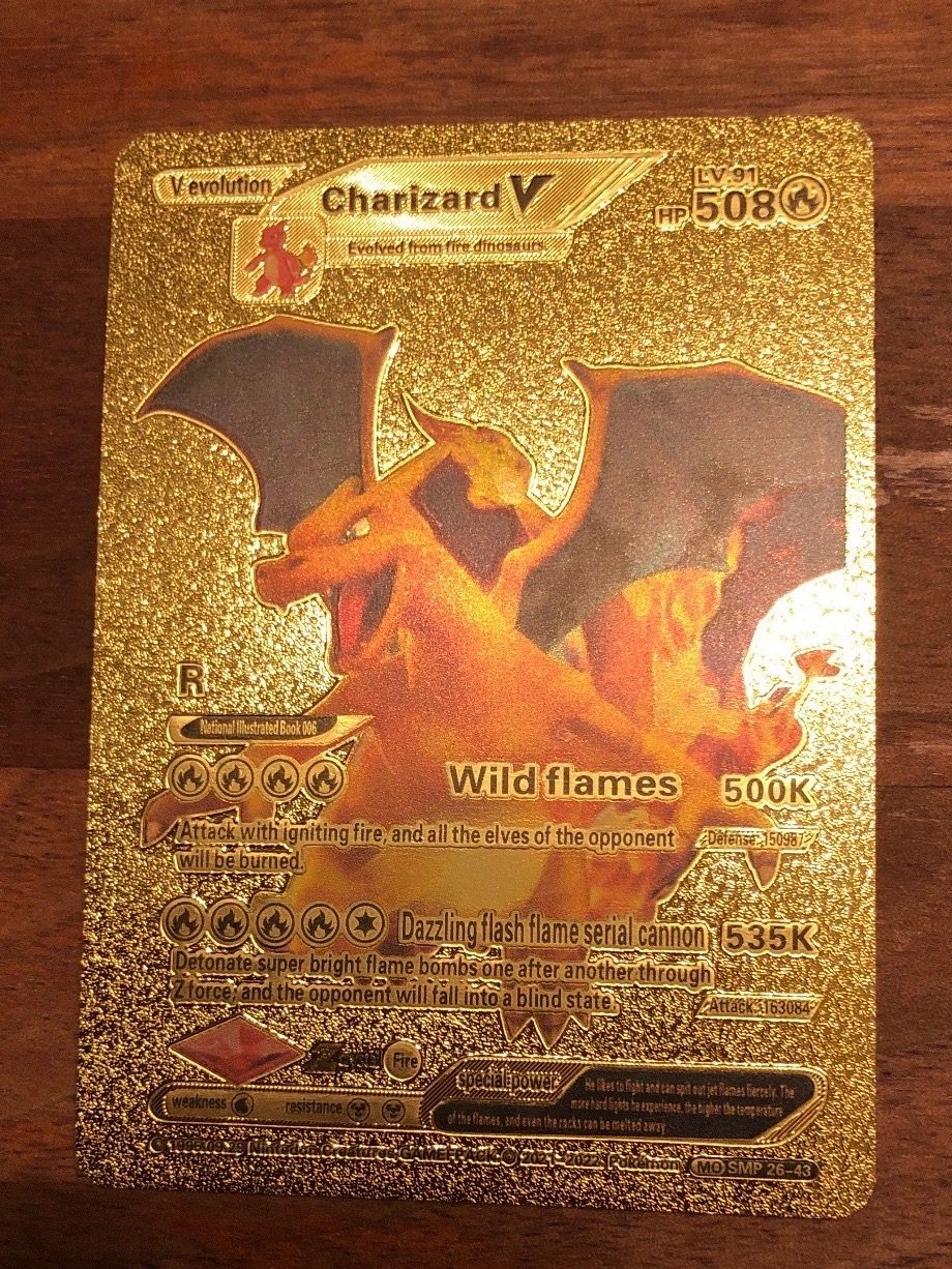 Pokémon Sammelbilder & Trading cards: Pokémon Charizard V Gold – Gebraucht aus Kollbrunn von