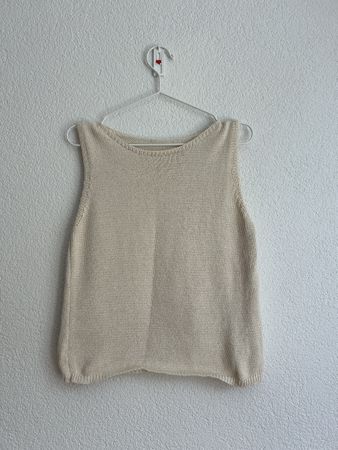 Sommerliches Stricktop in Beige - Grösse M