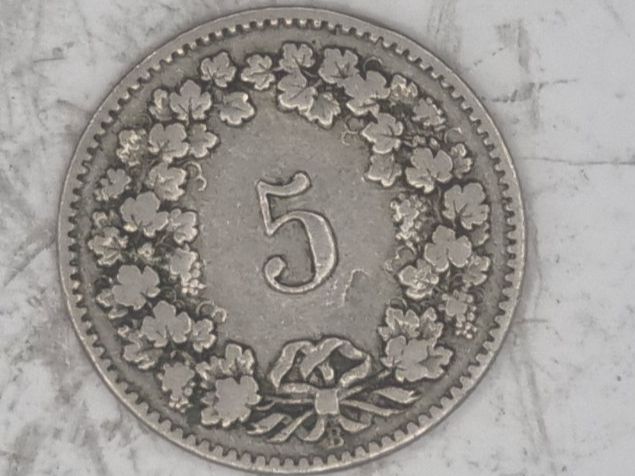 Alle Münzen: 5 rappen 1894 – Gebraucht aus Bure von chap981 1