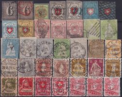 1843-1960, CH-Sammlung ab Kantonalmarken +VOLLSTEMPEL ! TOLL