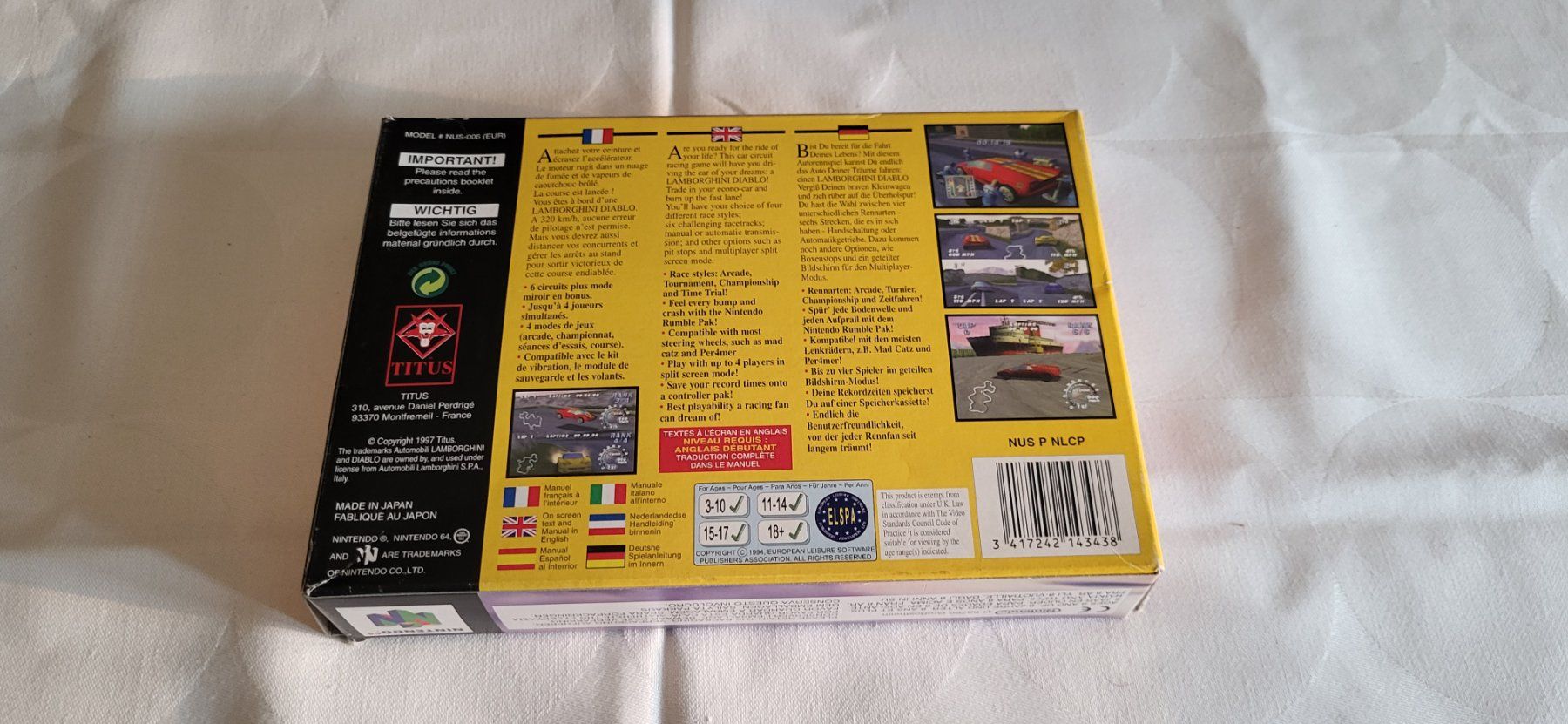 Giochi: Lamborghini Automobili OVP Nintendo 64 – Usato da Gretzenbach venduto da Uli1980 2