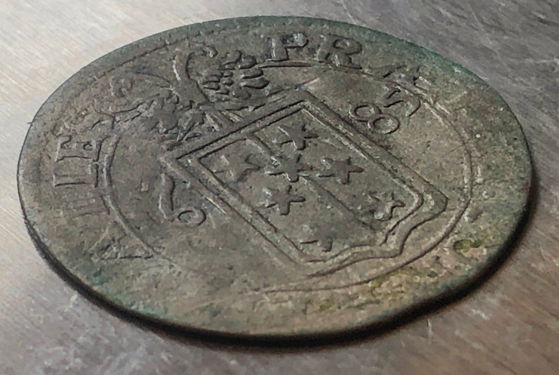 Tutti le monete: Batzen 1685 Wallis, Adrian V. von Riedmatten – Usato da Fribourg venduto da Waldzeichen 5