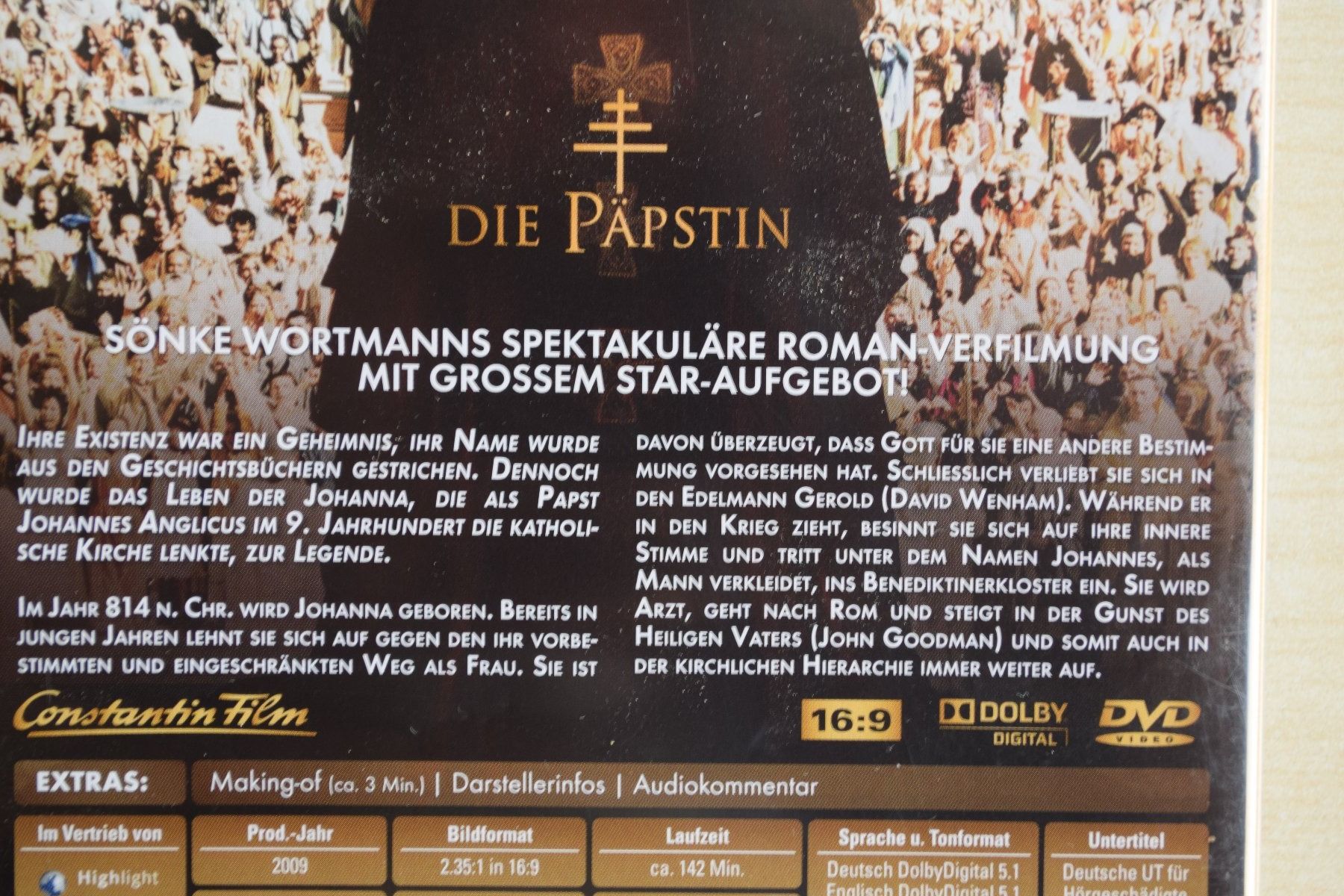 Tutti i DVDs: DIE PÄPSTIN (252) – Usato da Reutigen venduto da DONDON55 2