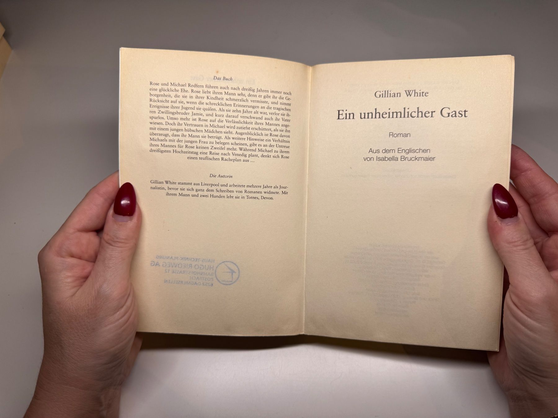 Libri: ROMAN: Gillian White, Ein unheimlicher Gast – Usato da Grosswangen venduto da Deutsche_Romane 3