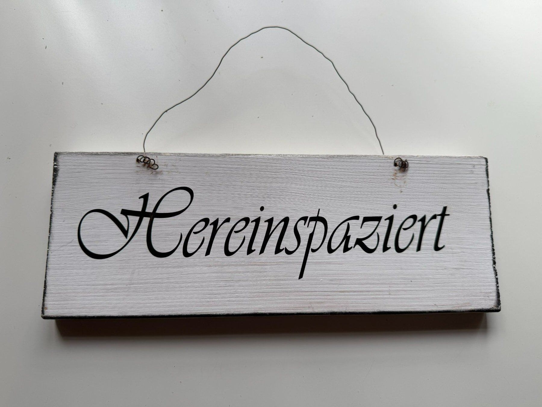 Alle Dekorationen: DEKO HOLZSCHILD "HEREINSPAZIERT" – Neu (gemäss Beschreibung) aus Meienried von ManuelaBoutique 5
