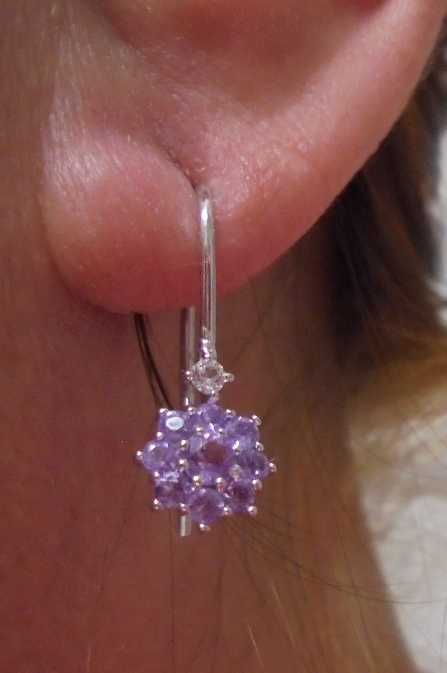 Orecchini pendenti & Orecchini a lobo: Echtschmuck: Amethyst-Silberohrhänger – Nuovo (secondo la descrizione) da Zuchwil venduto da maumauchi 6