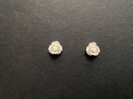 Ohrstecker Rose cremefarben