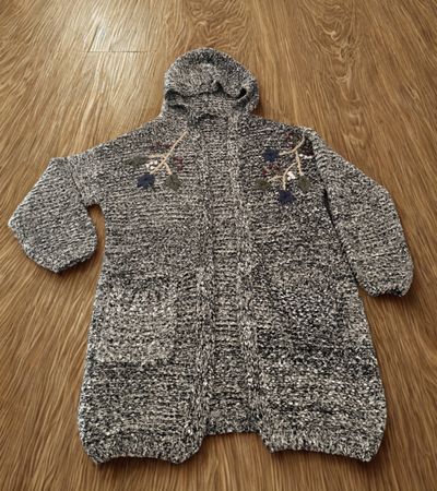 Cosy Knit Cardigan, Embroidered Detail