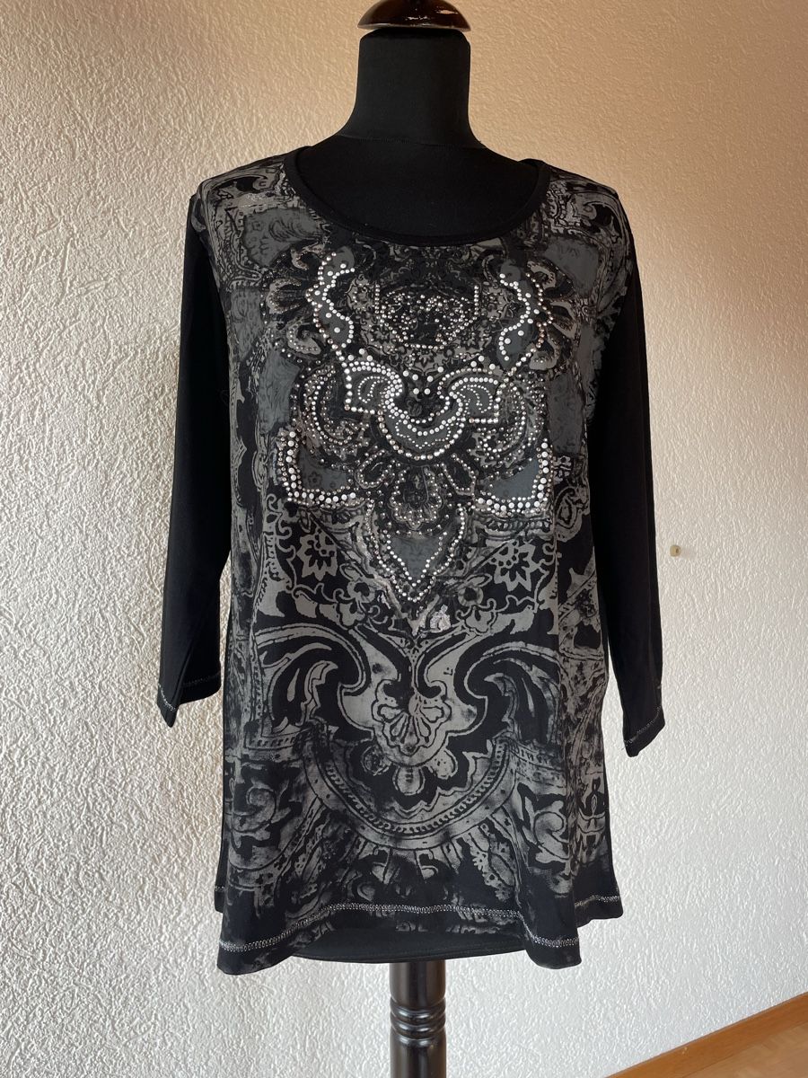 T-shirt: L damen Premium Shirt Langarm Schwarz Basic kl stern – Usato da Vinelz venduto da sonnenmond77 3