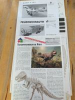 3 Bastelbogen Bleriot XI 1913, Feuerwehrauto, T-Rex Neu