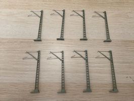 Märklin 8 x 7009 M Mast für Fahrleitung H0