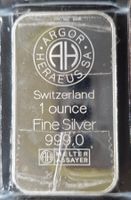Wilhelm Tell + Knabe Silber Unze Barren 999/1000