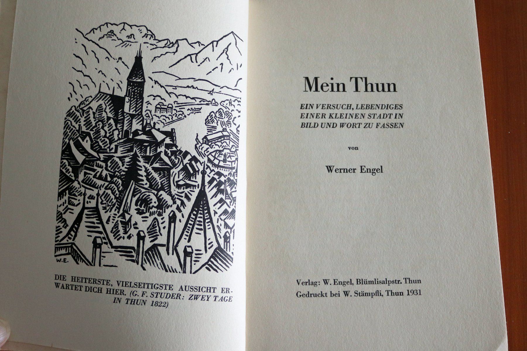 Libri: *Mein Thun* von Werner Engel, 1931 – Usato da Thun venduto da Annalea 2