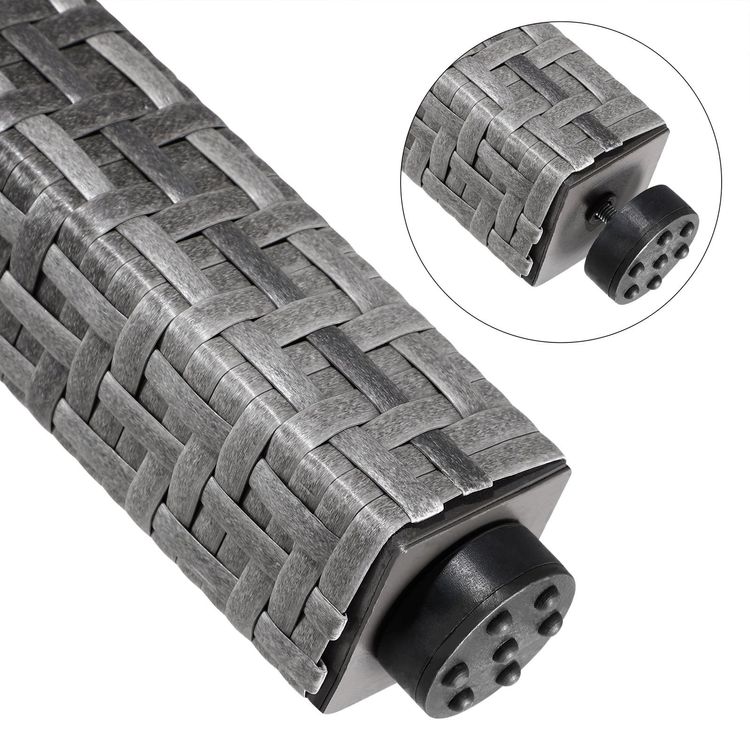 Polyrattan Sitzgruppe 9 teilig - Grau 8