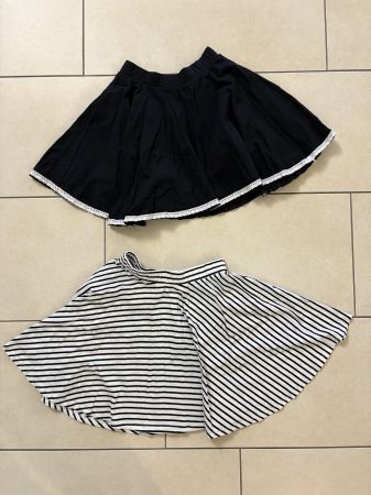 Sommer Röcke Set schwarz/gestreift, bpc Gr.146 Top Zustand!