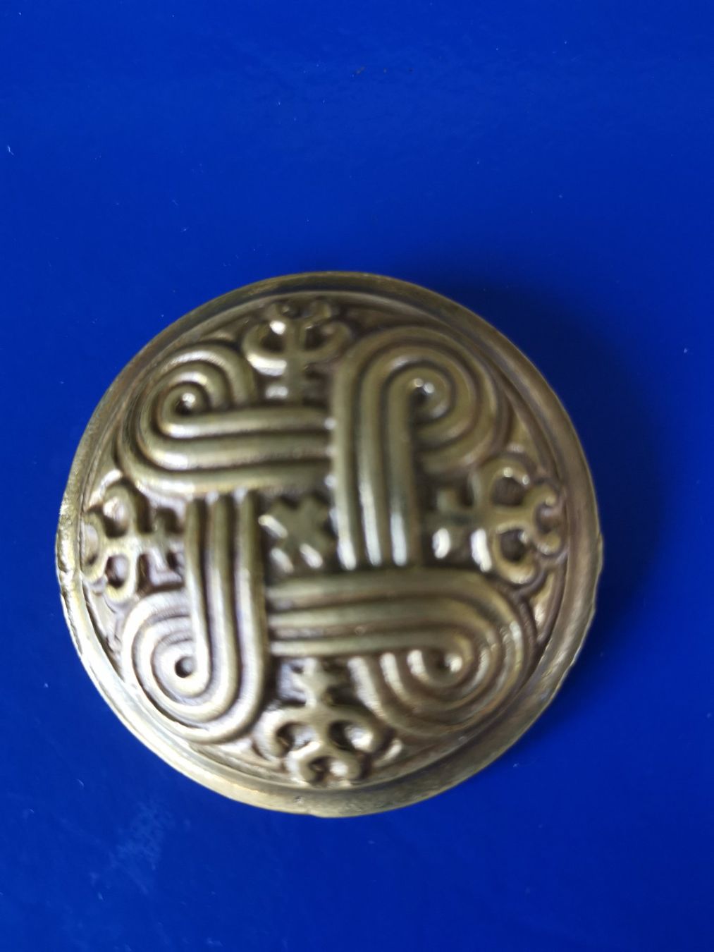Spille & Fermagli: ANTIKE BRONZE BROSCHE M. WIKINGER MOTIV CA. 50-70ER – Usato da Allschwil venduto da Male54 1