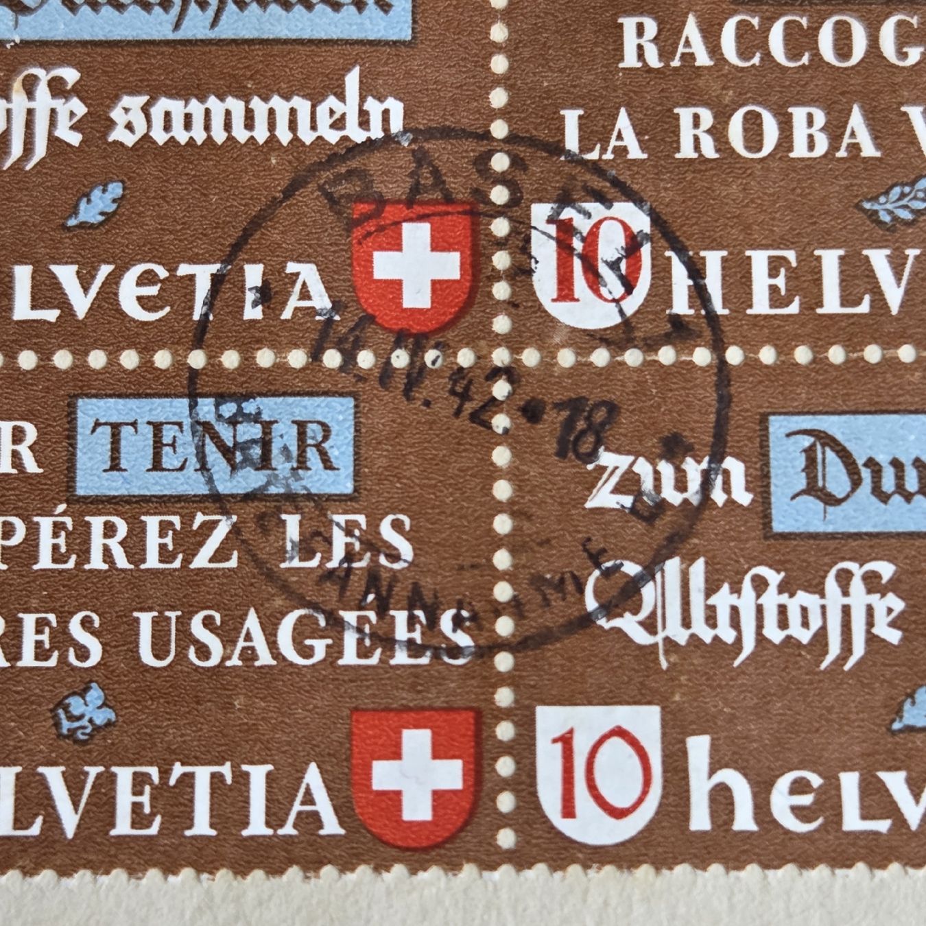 Tutti i francobolli: Brief 1942 Altstoffverwertung Satz – Usato da Stans venduto da Ducati16 2