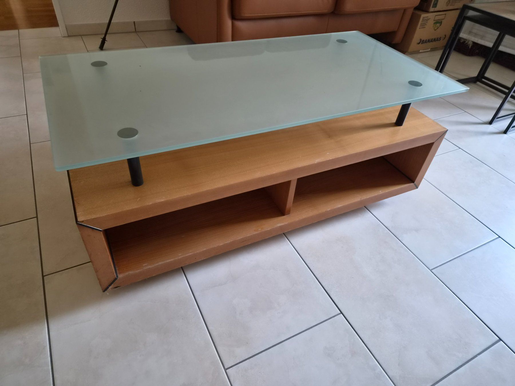 Tische: Couchtisch Glas Holz – Gebraucht aus Düdingen von daenu80 1