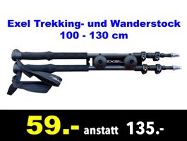 🔴 Trekking- und Wanderstock EXEL 100 - 130 cm /623B