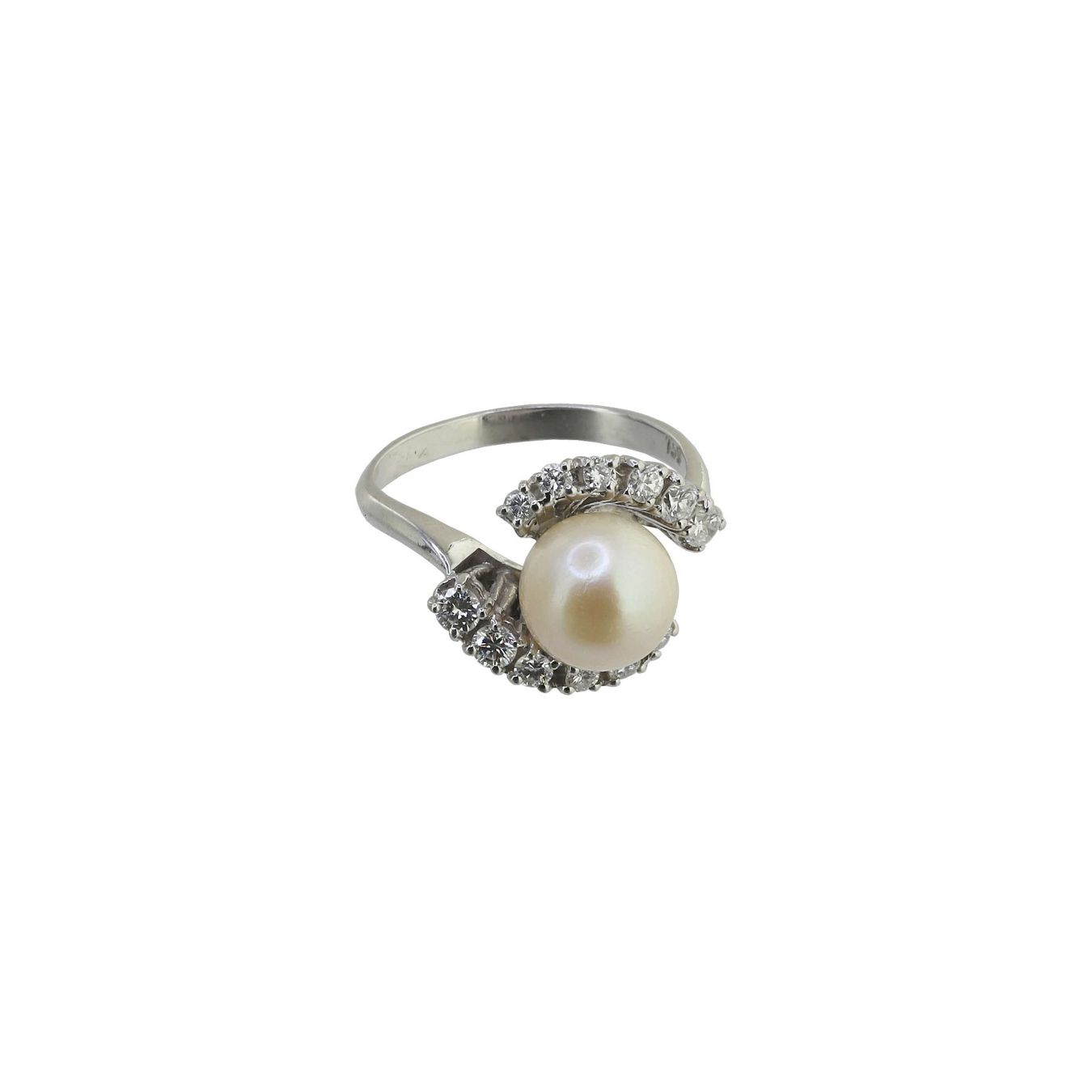 Bagues: Perlen Diamant Ring – D'occasion à Zürich par Vintage-Jewellery 2