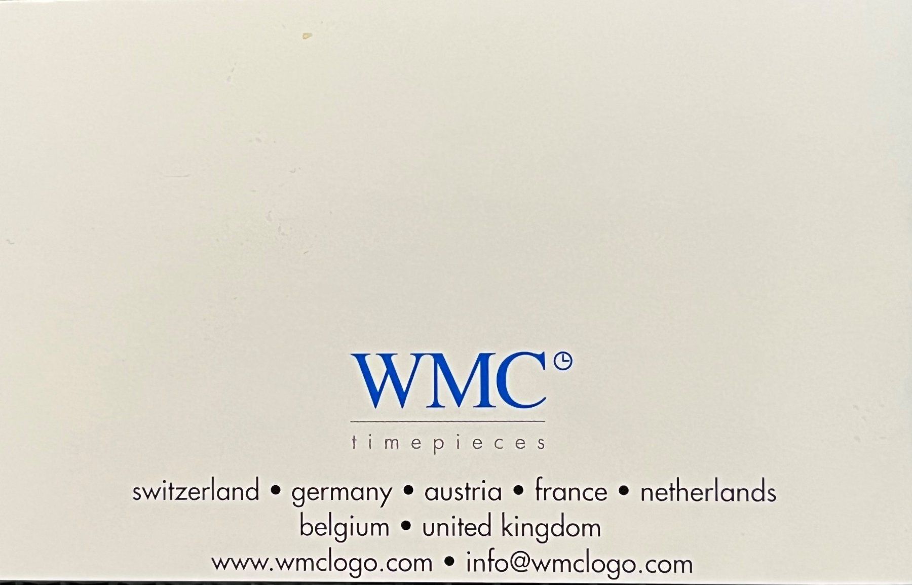 Orologi: WMC timepieces Quartz Werbeuhr – Nuovo e nell'imballaggio originale da Zürich venduto da baracuda8048 8