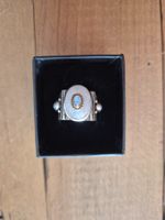 Bague large en argent avec pierre de lune