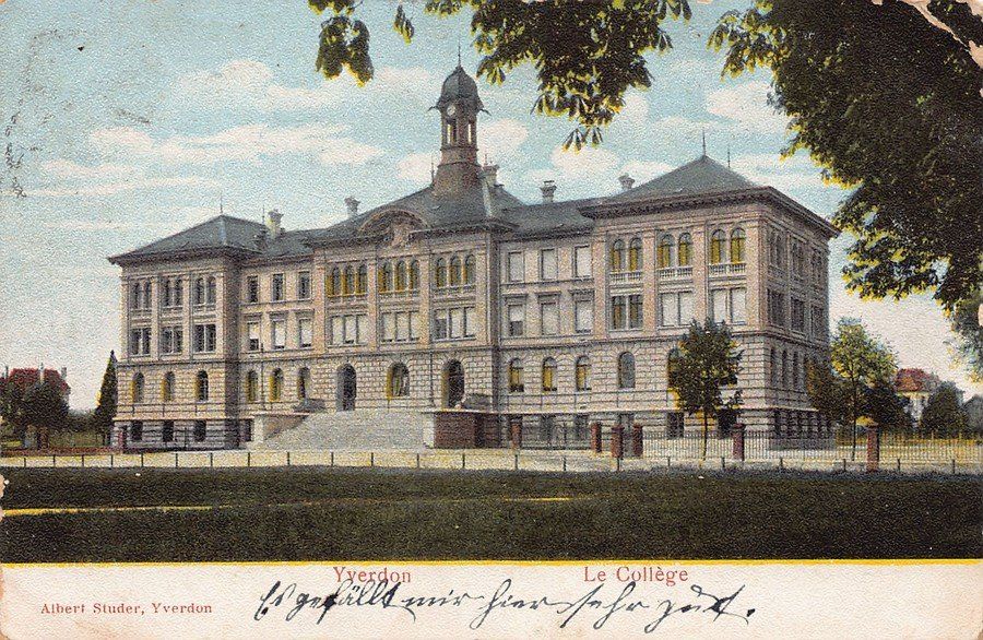 Cartoline postali: Yverdon, le Collège, circulée 1907 – Usato da Frauenfeld venduto da POML