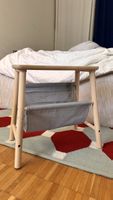 Beistelltisch mit Stoffablage, Holz natur, top Zustand