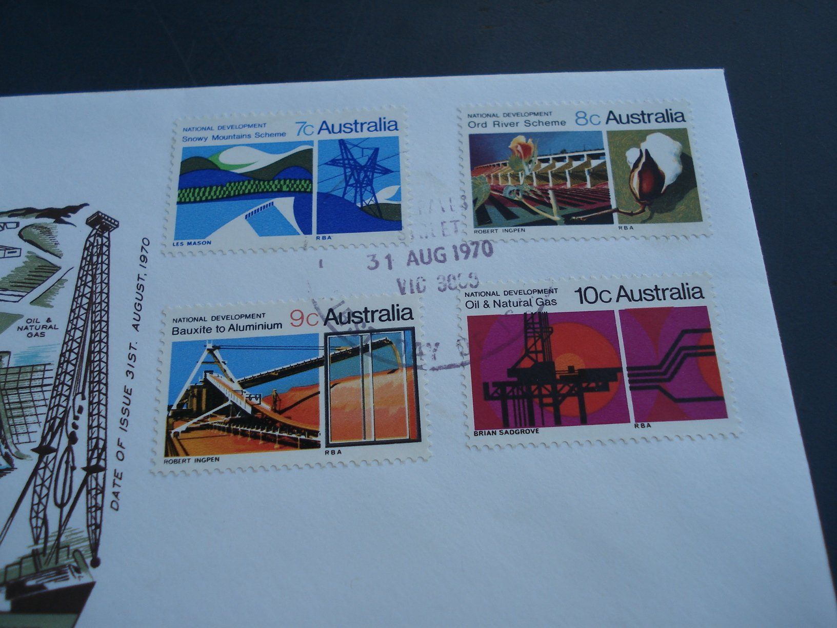 Alle Briefmarken: 4 FDC Australien, 1970 – Gebraucht aus Niederwil AG von morostahu 2