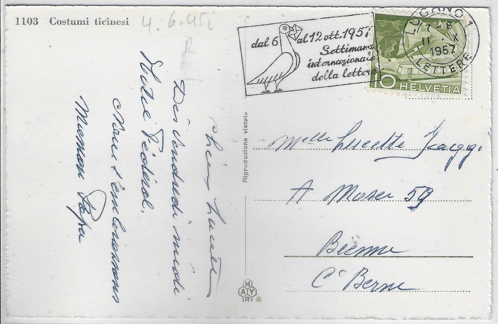 Cartoline postali: Costumi ticinesi - Fischer-Boot – Usato da Ettingen venduto da Kartenplanet 1