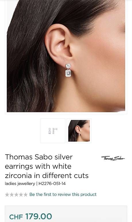 Thomas Sabo Ohrringe & -stecker: Thomas Sabo Ohrstecker Silber Zirkonia – Neu (gemäss Beschreibung) aus Hindelbank von LeoSal 1