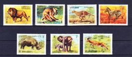 Série 7 timbres UAE - AJMAN - 1972 - Obl.