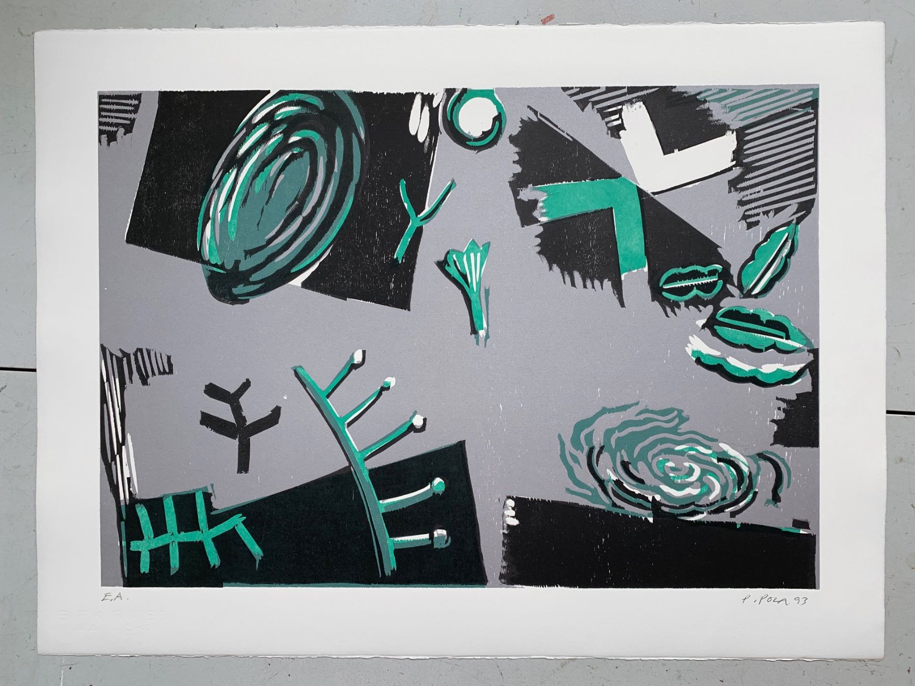 Xilografie: Paolo Pola Holzschnitt – Usato da Basel venduto da artmax