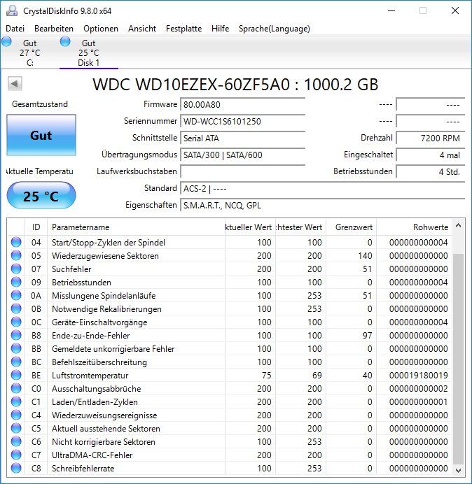 Western Digital Harddisks: Western Digital 3,5 Zoll SATA HDD 1TB, Neuwertig – Neu (gemäss Beschreibung) aus Rombach von Mercurius_02 2