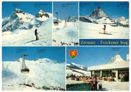 Zermatt - 5 Bild AK Trockener Steg