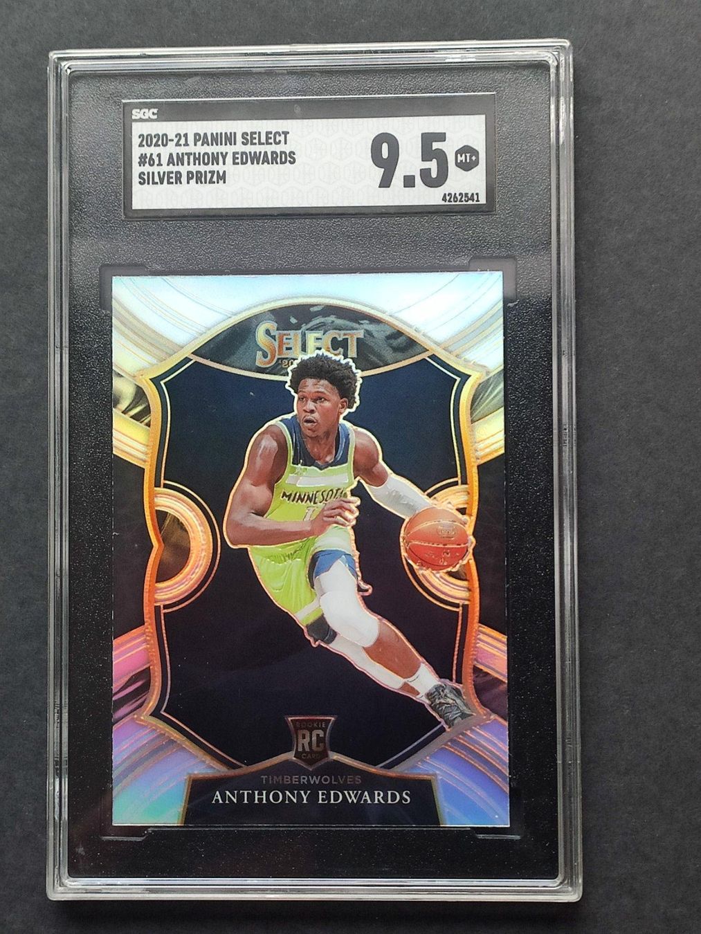 Nba Carte collezionabili: Anthony Edwards Select Concourse Silver Prizm RC SGC 9.5 – Usato da Olten venduto da cweb