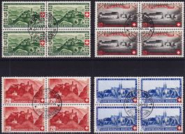 1944, Pro Patria Nr. B22-25 Viererblock-Serie von WINTERTHUR