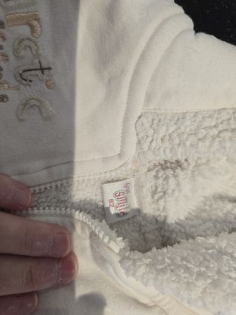 Baby Jacke First Smile mit Kapuze weiss Grösse 62 neu