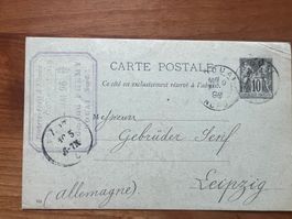 Postkarte 1898 Frankreich   (G1911)