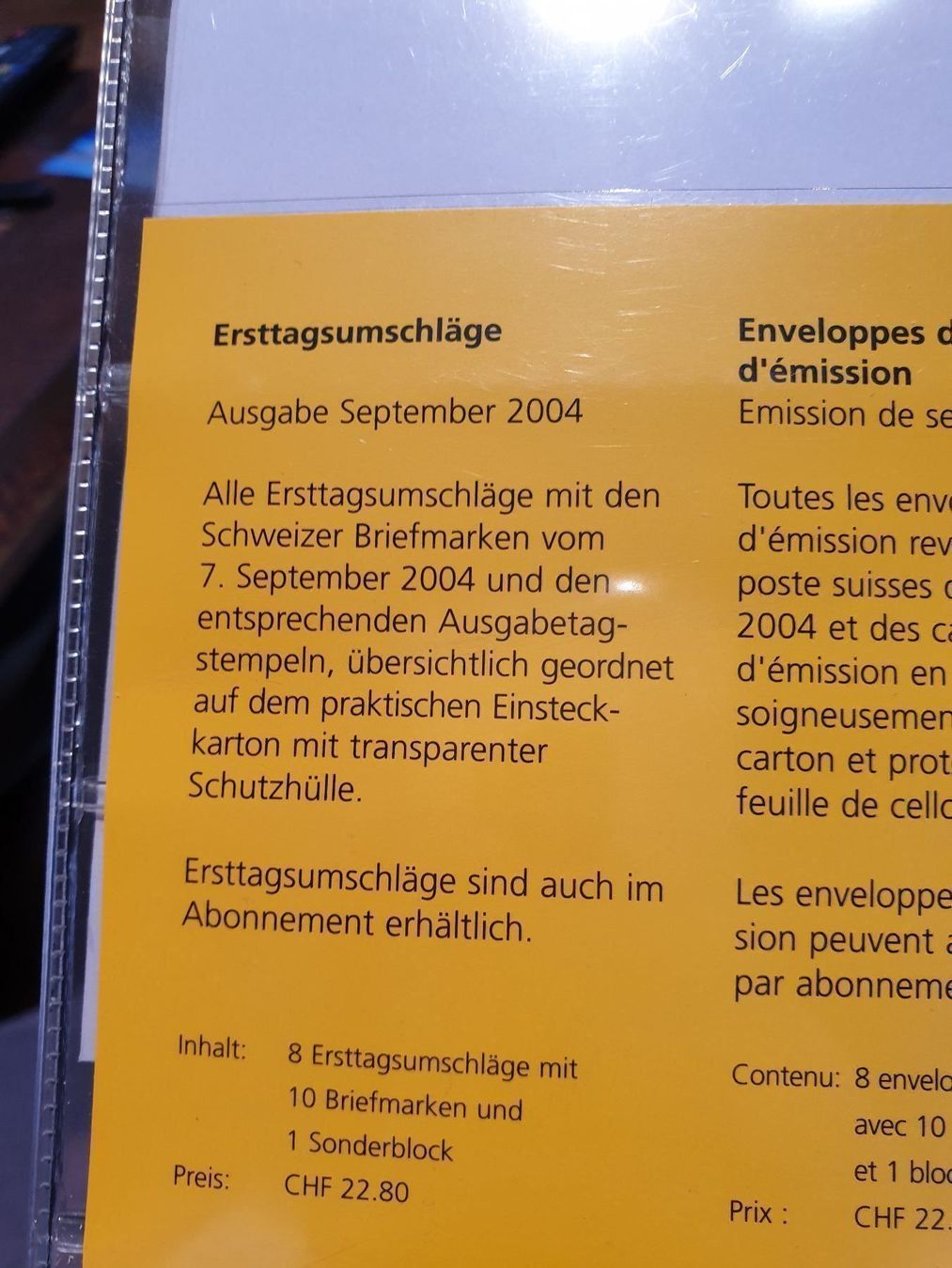 Tutti i francobolli: 5 Ersttagsbriefe 2004 – Nuovo e nell'imballaggio originale da Ferden venduto da jemyce 3